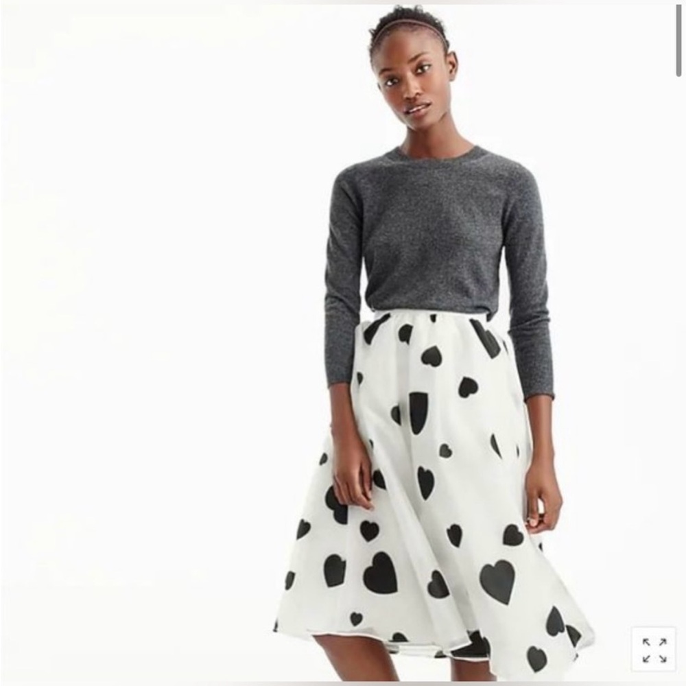 J Crew Heart Tulle Skirt Size 4